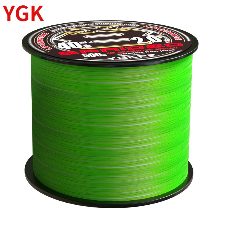 Braid Line 300m 500m YGK PE X8 UPGRADE Braided Fishing Line 14LB-80LB Green White High Stength Sinking Type PE Line for Bass Carp Fishing 231017