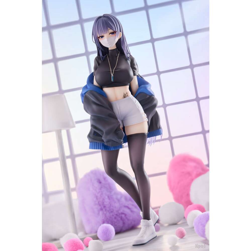 Finger Toys 24cm Maxcute Masked Girl Yuna Illustration by Biya 1/7 Anime Girl Pvc Action Figure Collection Model Adult Toys Doll Gifts
