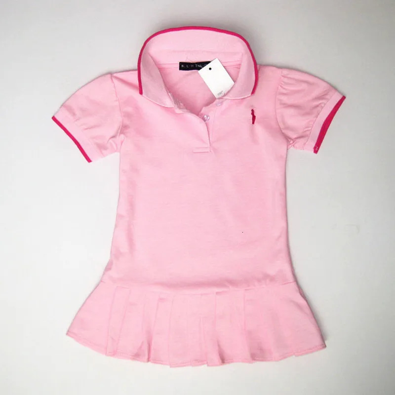 Girl's Dresses Girls' * Sports Dress Baby Cotton Short Sleeve Pleated Skirt * Children's Tennis Skirt * Solid Color Polo Neck T-shirt S