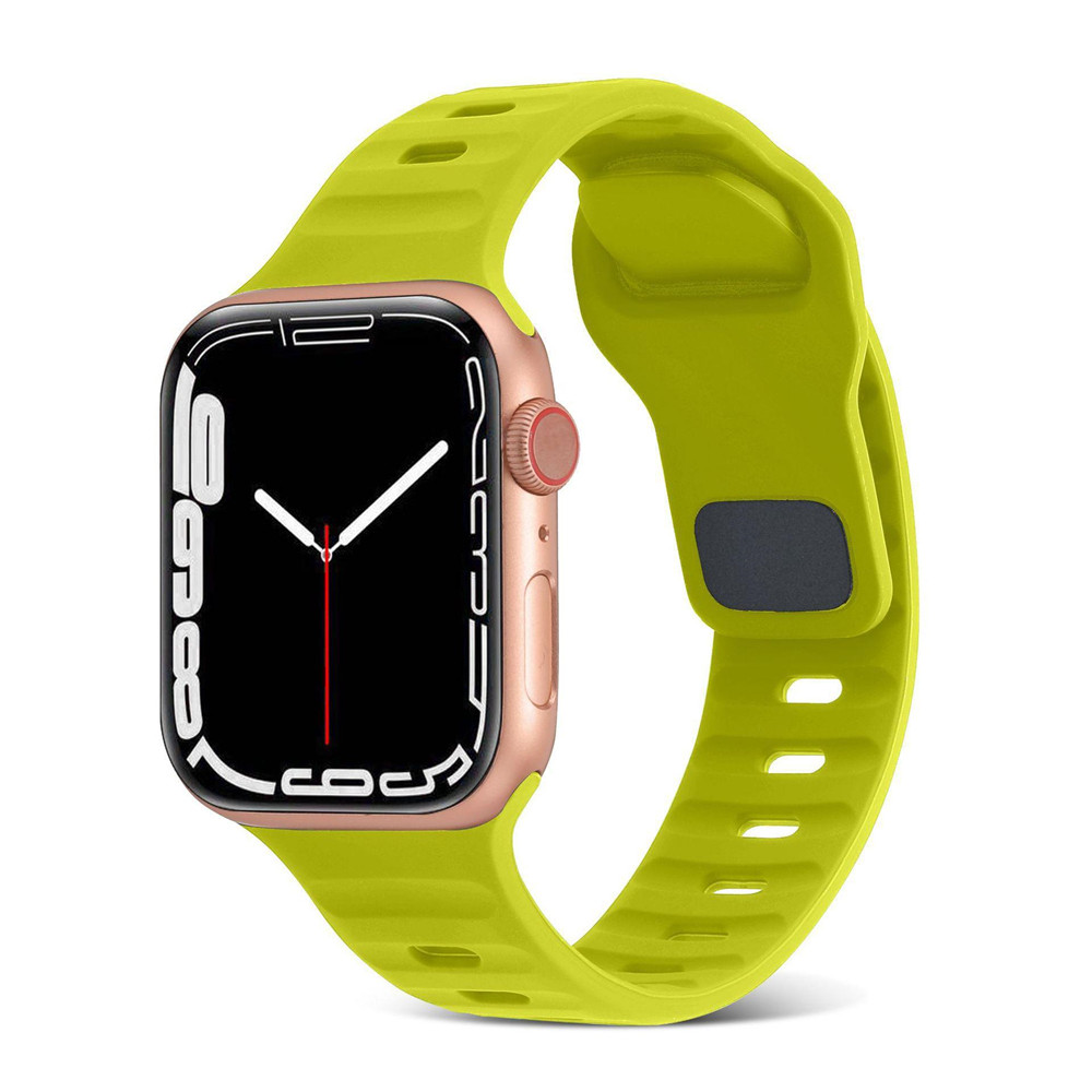 Square Buckle Silicone Strap Apple Watch Ultra 49mm 45mm 41mm Breathable Wrist Band For Iwatch 8 7 6 5 4 44mm 40mm free shipping
