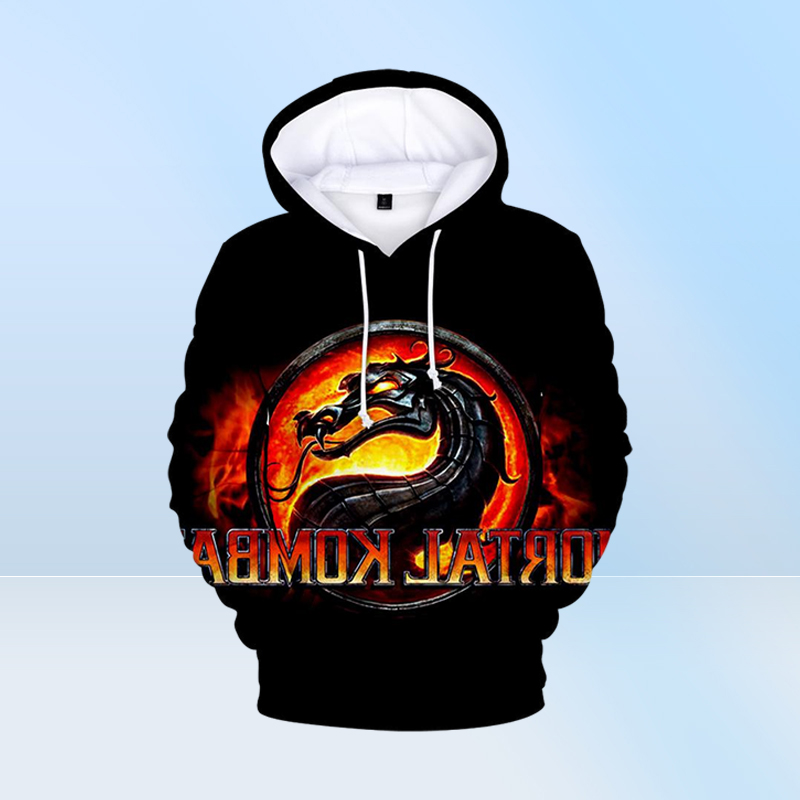 New Fashion 3D Mortal Kombat 11 Hoodie Menwomen Longsleeved Hooded Men Streetwear Loose Hooded Streetwear Tops Hip Hop