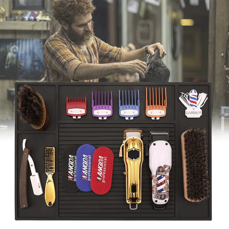 Other Hair Cares 1Pc Haircut Tool Mat Silicone Cushion Non-slip Mat Anti-skid Mat for Hair Salon Storage Barber Clippers Hair Dresser Accessories 2310