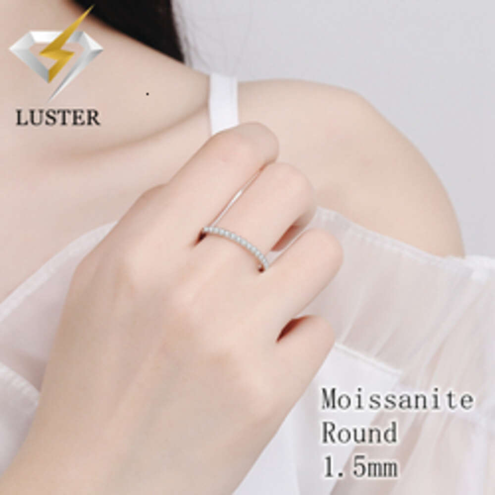 Luster GRA bridal Custom sier 5mm 3ct oval emerald pear heart cut moissanite engagement eternity band ring for wedding