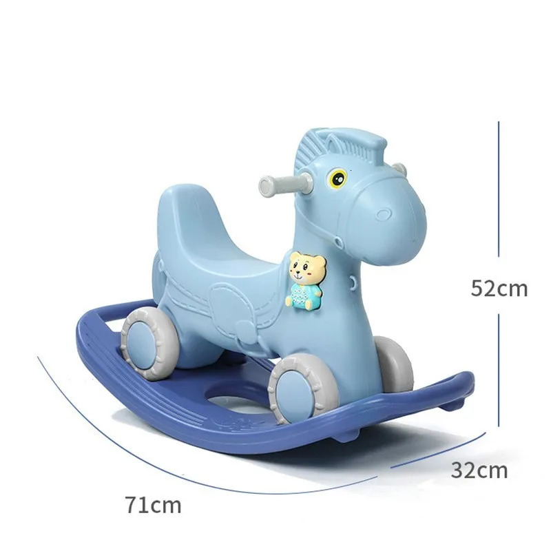 Rocking Chairs Children's Rocking Horses Stroller Trojan Toys Children Rocking Chair Riding Horse Birthday Gifts Kid Ride On Toy 231017