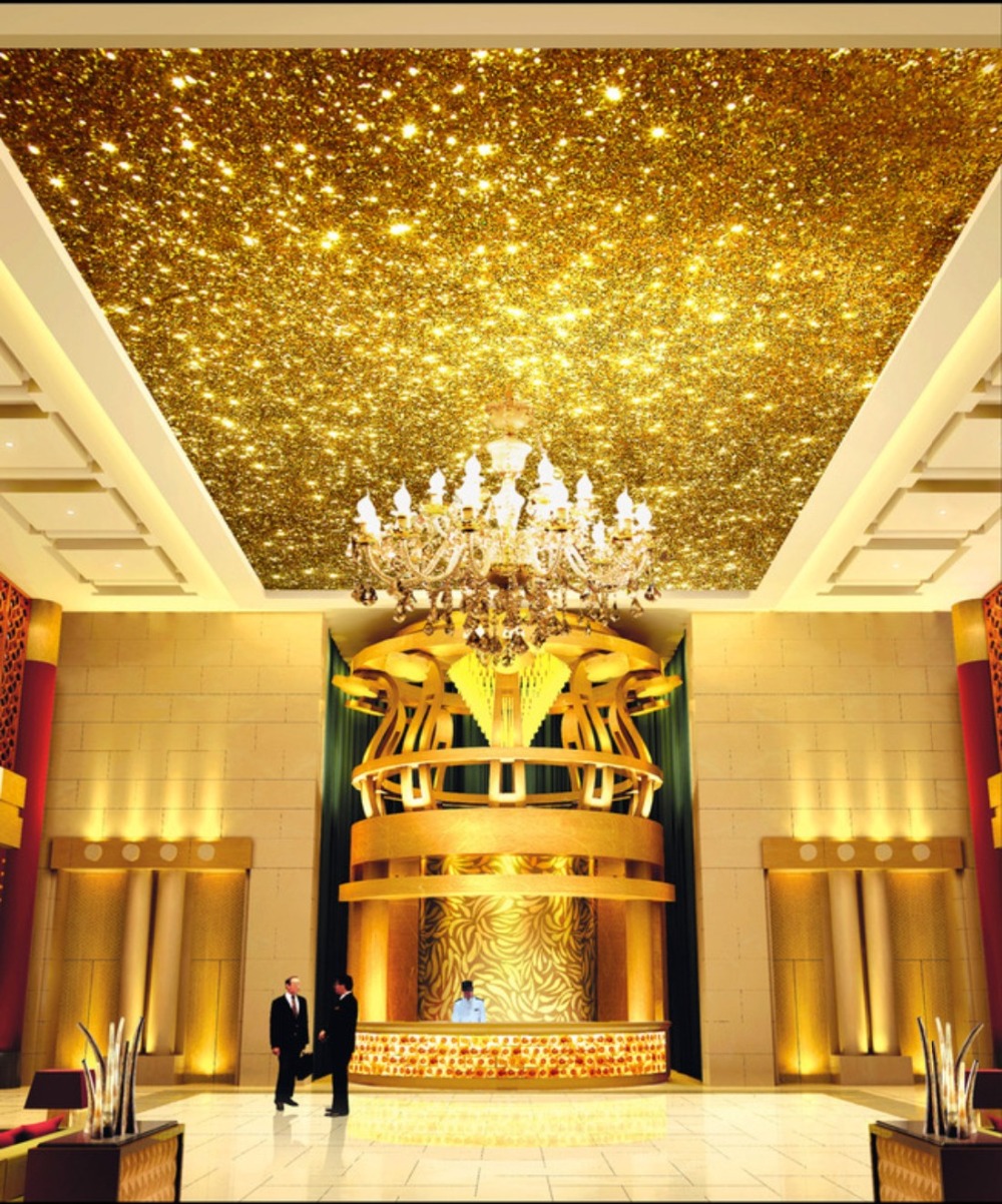 modern wallpaper for living room 3d ceilings mural 3d wallpaper 3d wall papers Golden ceiling