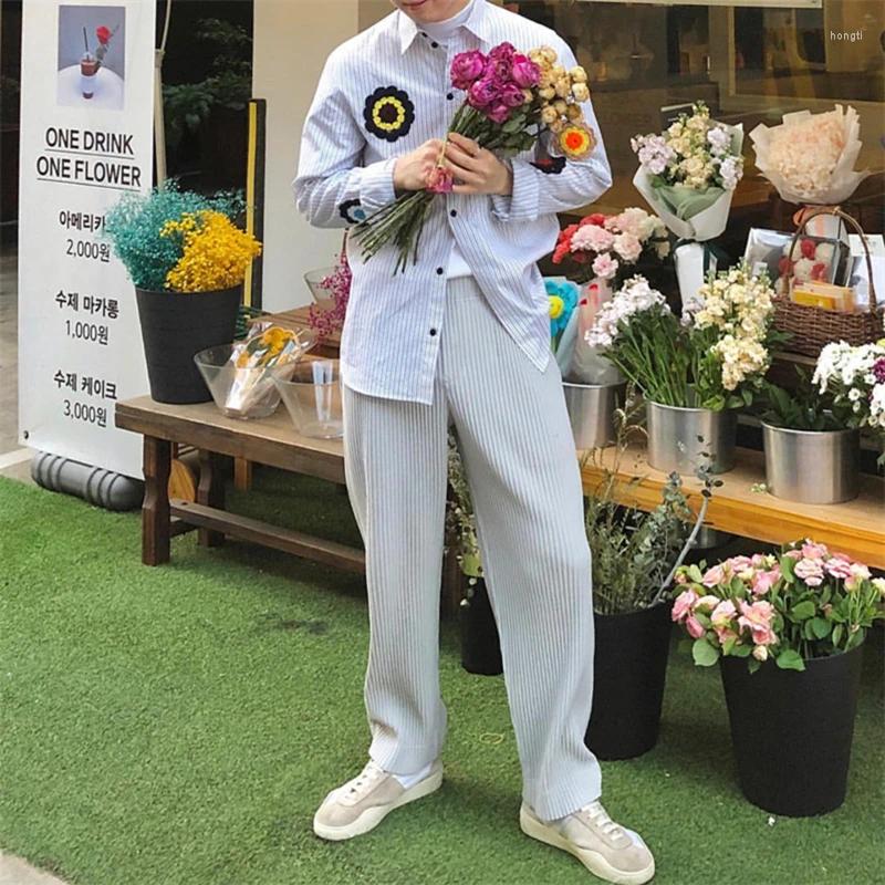 Men's Pants Lssey Miyake Homme Plisse Fashion High Street Pendulous Feeling Loose Straight Pleated Fabric Harun Casual Trousers