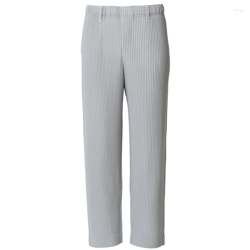 Men's Pants Lssey Miyake Homme Plisse Fashion High Street Pendulous Feeling Loose Straight Pleated Fabric Harun Casual Trousers