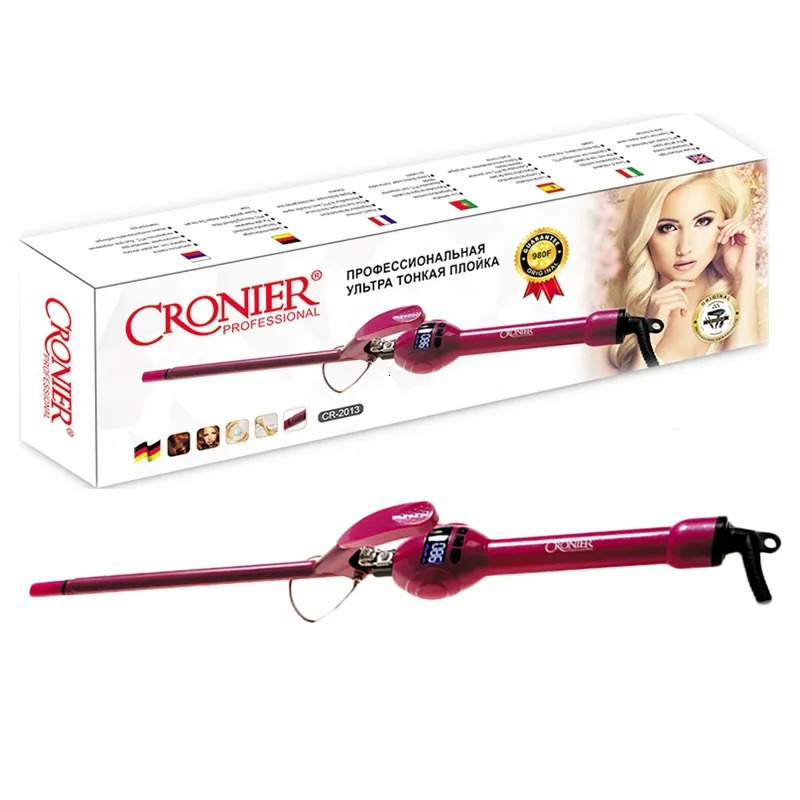 Curling Irons Max 980 Professional Hair Curler Tongs LCD Digital Wand Curling Hair Iron Corrugated Wave Styling Tools 9mm13mm 110-240v 231017