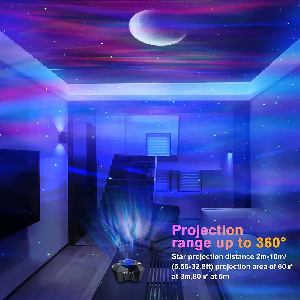 Novelty Items Aurora Star Light Projector with Moon Galaxy Night Lights Remote Control Gift for Kids Sky Lamp Bluetooth Projection Lamps 231017