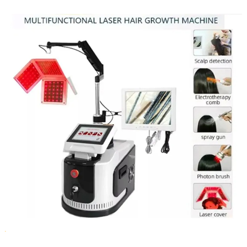 Professional Led Hair Treatment Hair Analyser Laser Hair Growth Machine Scalp Nourishing Repair Damaged Hair Oxygen Import Perm Dyed Hair Loss Treatme