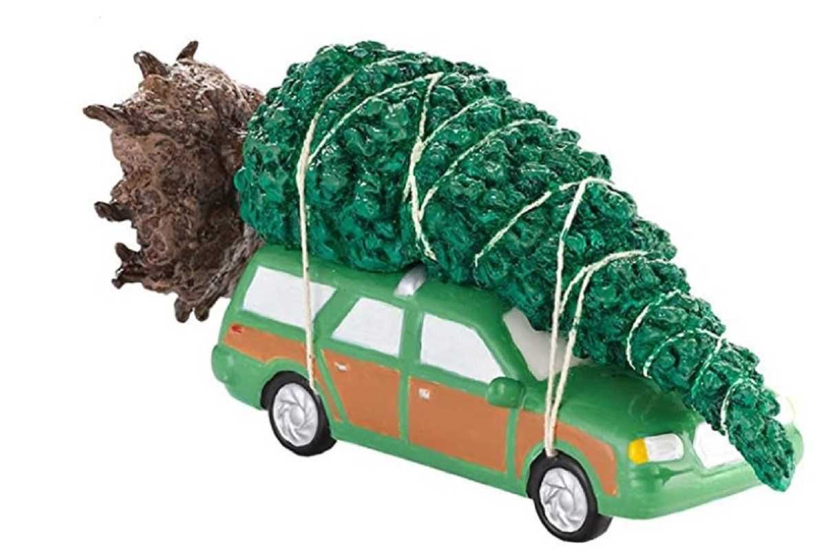 Decorations Brightly Lit Building Christmas Santa Claus Car House Village Holiday Garage Decoration Griswold Villa Home Desktop Figurines 18