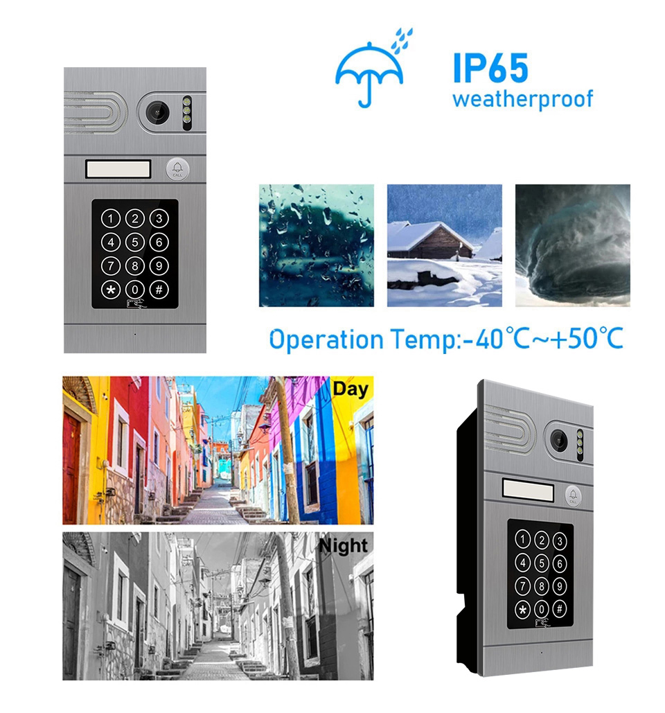 Tuya Smart Wi-Fi Doorbell Camera - 1080P HD Video Intercom with RFID Card Unlock for Homes