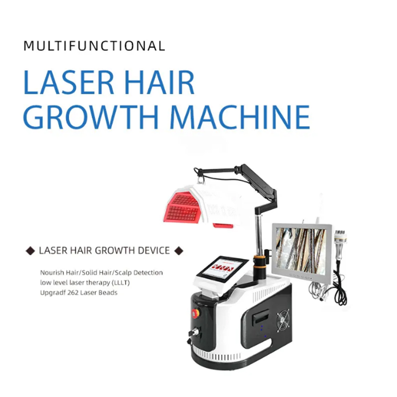 Professional Led Hair Treatment Hair Analyser Laser Hair Growth Machine Scalp Nourishing Repair Damaged Hair Oxygen Import Perm Dyed Hair Loss Treatme
