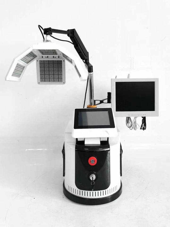 Laser Hair Growth Machine 650 Nm Diode Laser Hair Analyser Red Led Light Therapy Repair Damage Hair Follicle Anti Hair-Removal Hair Regrowth Beauty Eq