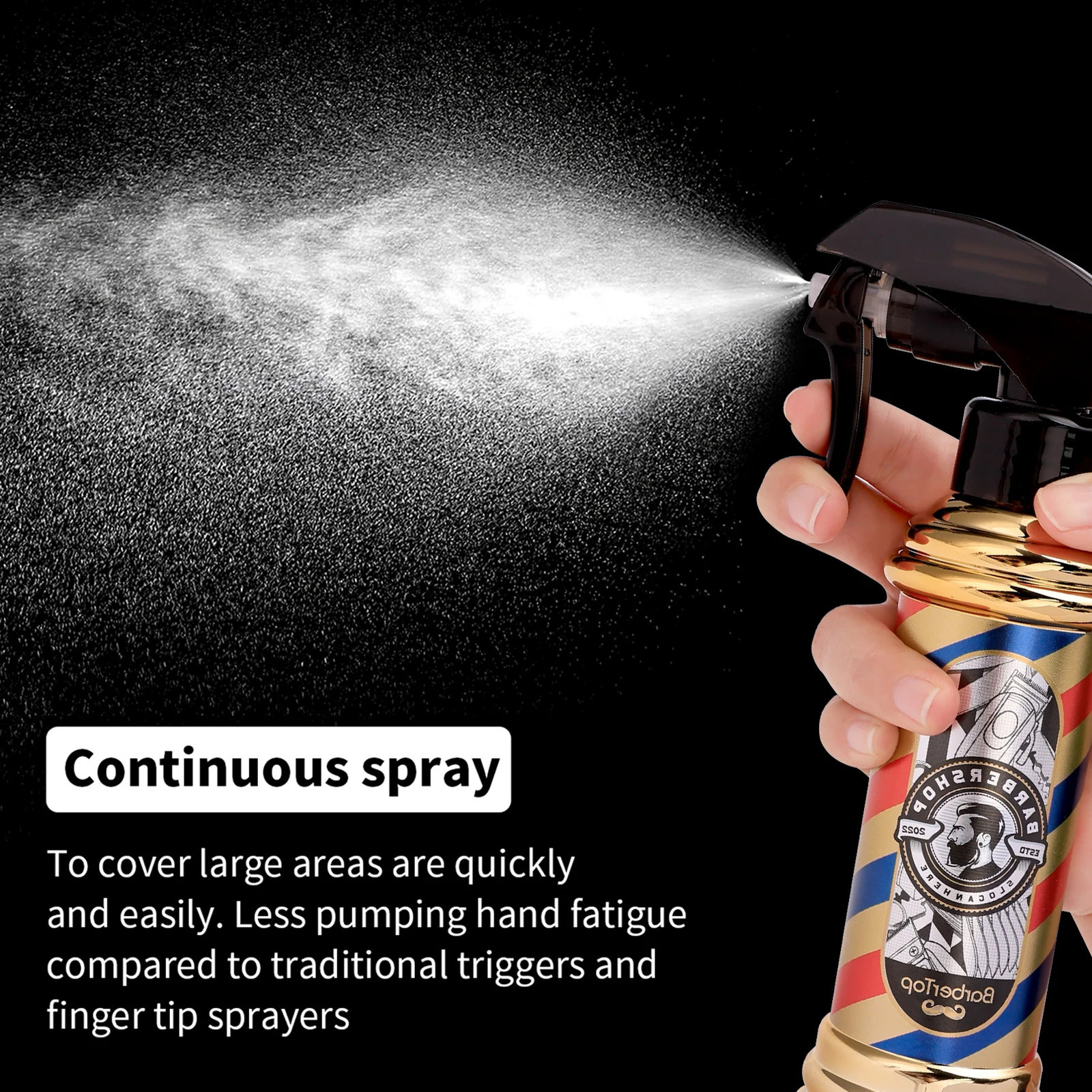 Other Hair Cares 3/5PCS Gold Hairdressing Styling Tools Set 6 Inch Haircut Scissors Hair Cutting Comb Suit Men Manual Shaver Barber Spary bottle 23101