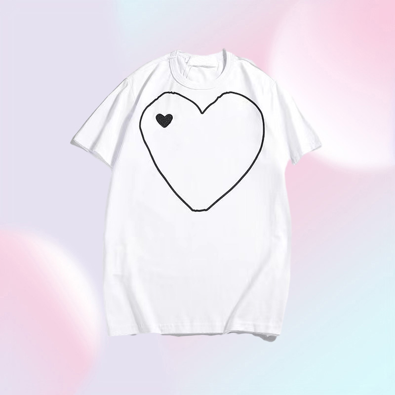 Mens Fashion T Shirt Designer Red Heart Great love Shirt Casual Women Shirts Quanlity Tshirts Cotton Short Sleeve Tee Loose oversi