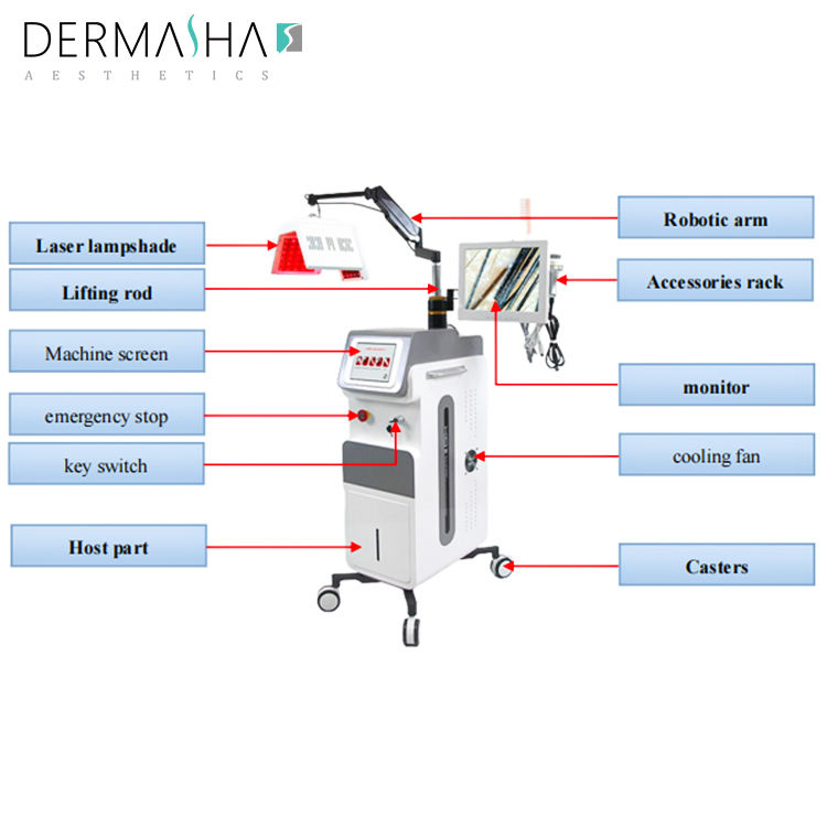 Laser Hair Growth Therapy Machine Hair Loss Treatment 650nm Laser Regrowth Machine Activate Hair Follicles Hair-Repairing Anti-Hair Removal