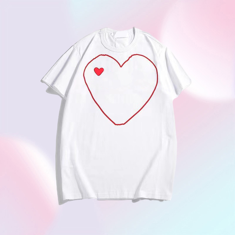 Mens Fashion T Shirt Designer Red Heart Great love Shirt Casual Women Shirts Quanlity Tshirts Cotton Short Sleeve Tee Loose oversi