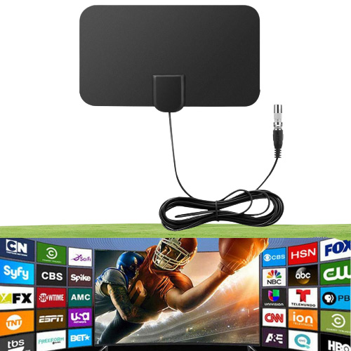 980 Miles 4K Digital HDTV Indoor TV Antenna for Signal Booster TVs Radius Connector Surf Fox Antena DTV Antennas Aerial Black