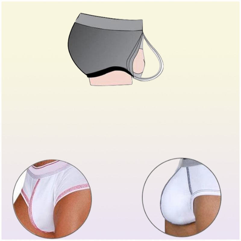 Men039s Swimwear Sponge Pad Underwear Sexy Briefs Enhancer Cup Men Penis Bulge Pouch Front Padded Push Up Underpants Panties