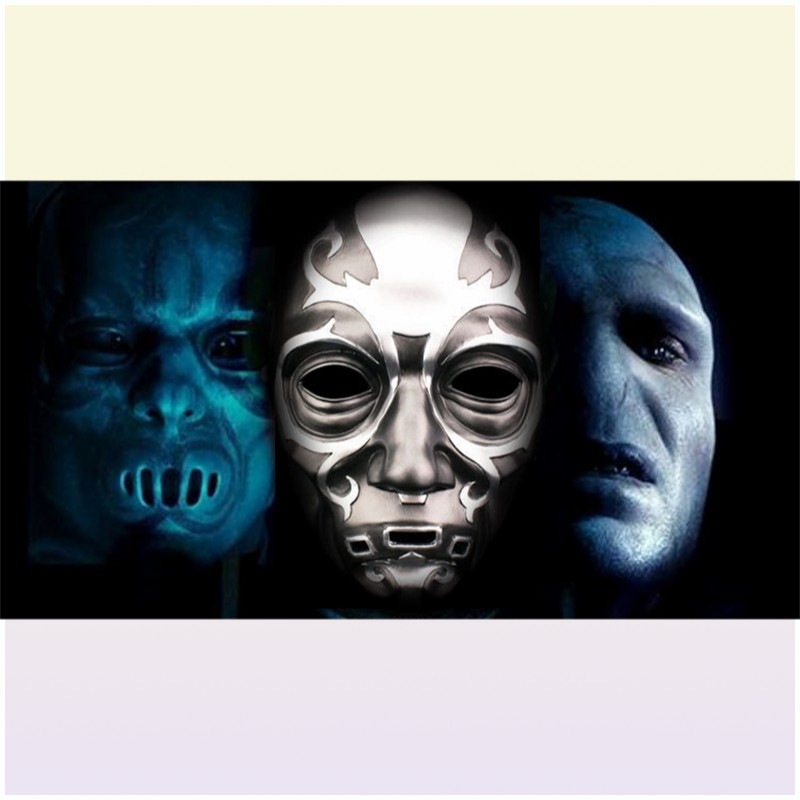 Eater Mask Cosplay Malfoy Lucius Mask Halloween Horror Bar Party Masquerade Costume Props Resin Mask Helmet 2009298487384