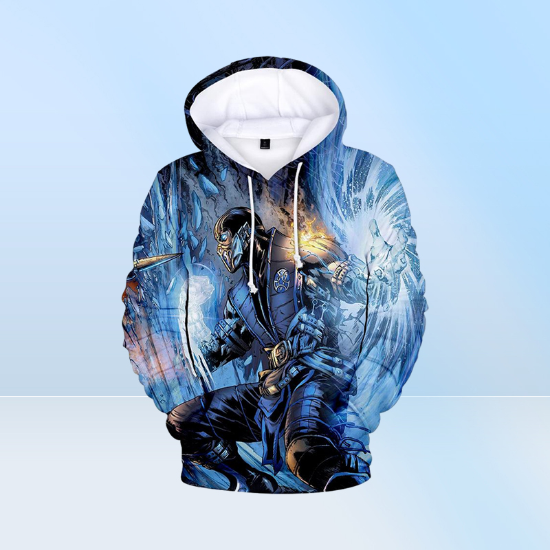 New Fashion 3D Mortal Kombat 11 Hoodie Menwomen Longsleeved Hooded Men Streetwear Loose Hooded Streetwear Tops Hip Hop