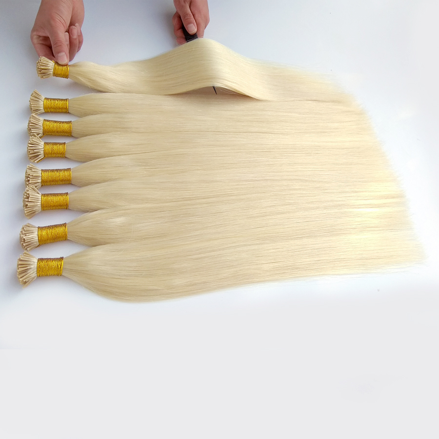 Remy Stick I Tip Human Hair Extensions Pre-bonded Hair Extensions Virgin Hair 16-26 Inch 1g/strand Pre Bonded Fusion Natural Italian Keratin Capsule H