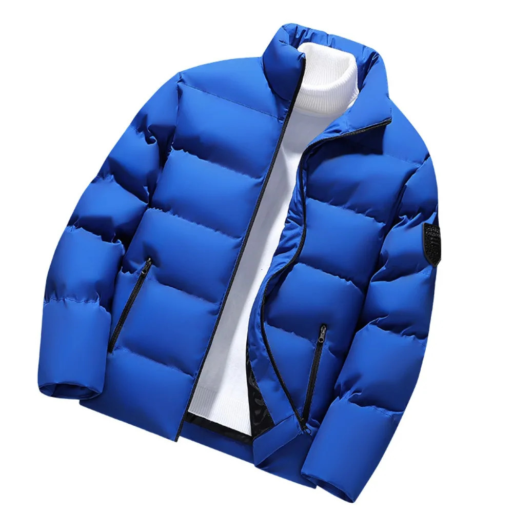 Men's Down Parkas Stand Collar Parka Jacket Men Autumn Winter Cotton Padded Jackets Fashion Clothing 2023 Trends Puffer 231017