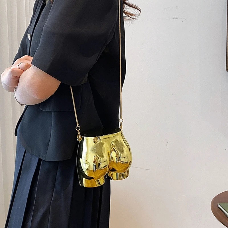 Evening Bags Fun Hip Shape Box Chain Purses and Handbags for Women Fashion Party Clutch Bag Ladies Small Crossbody 231017