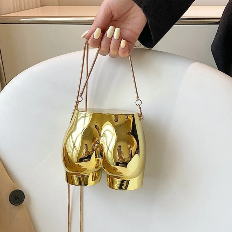 Evening Bags Fun Hip Shape Box Chain Purses and Handbags for Women Fashion Party Clutch Bag Ladies Small Crossbody 231017