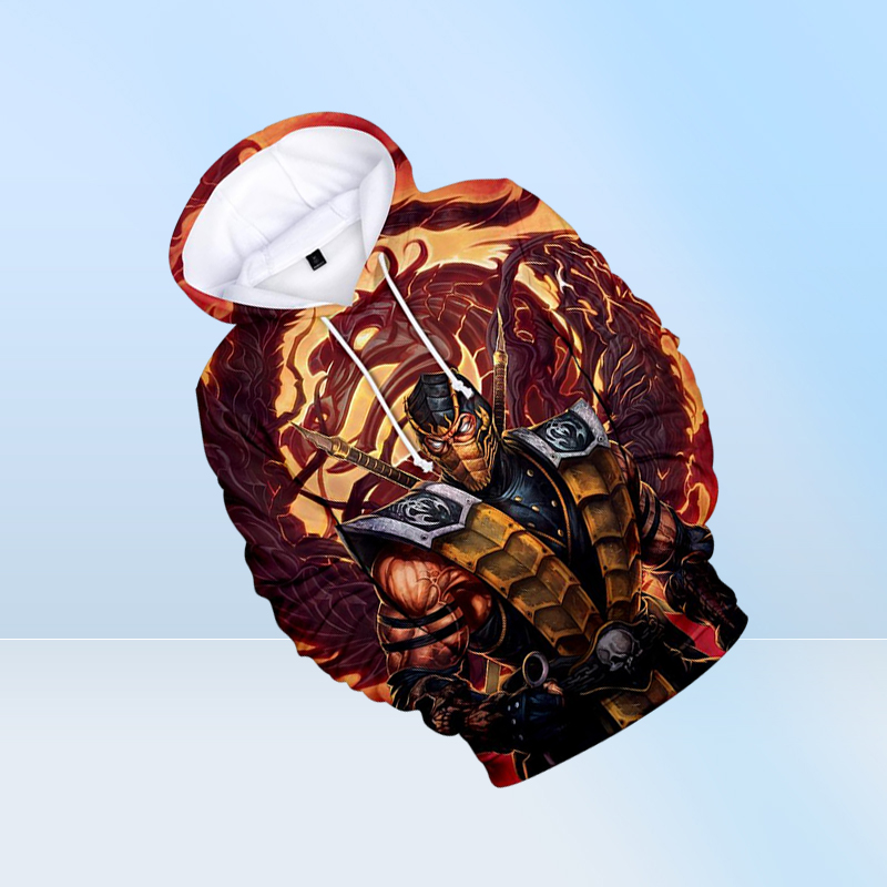 New Fashion 3D Mortal Kombat 11 Hoodie Menwomen Longsleeved Hooded Men Streetwear Loose Hooded Streetwear Tops Hip Hop
