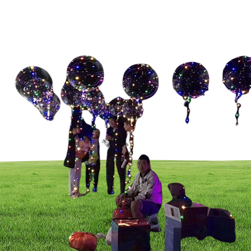 Luminous LED Balloon Transparent Colored Flashing Lighting Balloons With 70cm Pole Wedding Party Decorations Holiday Supply a428134178