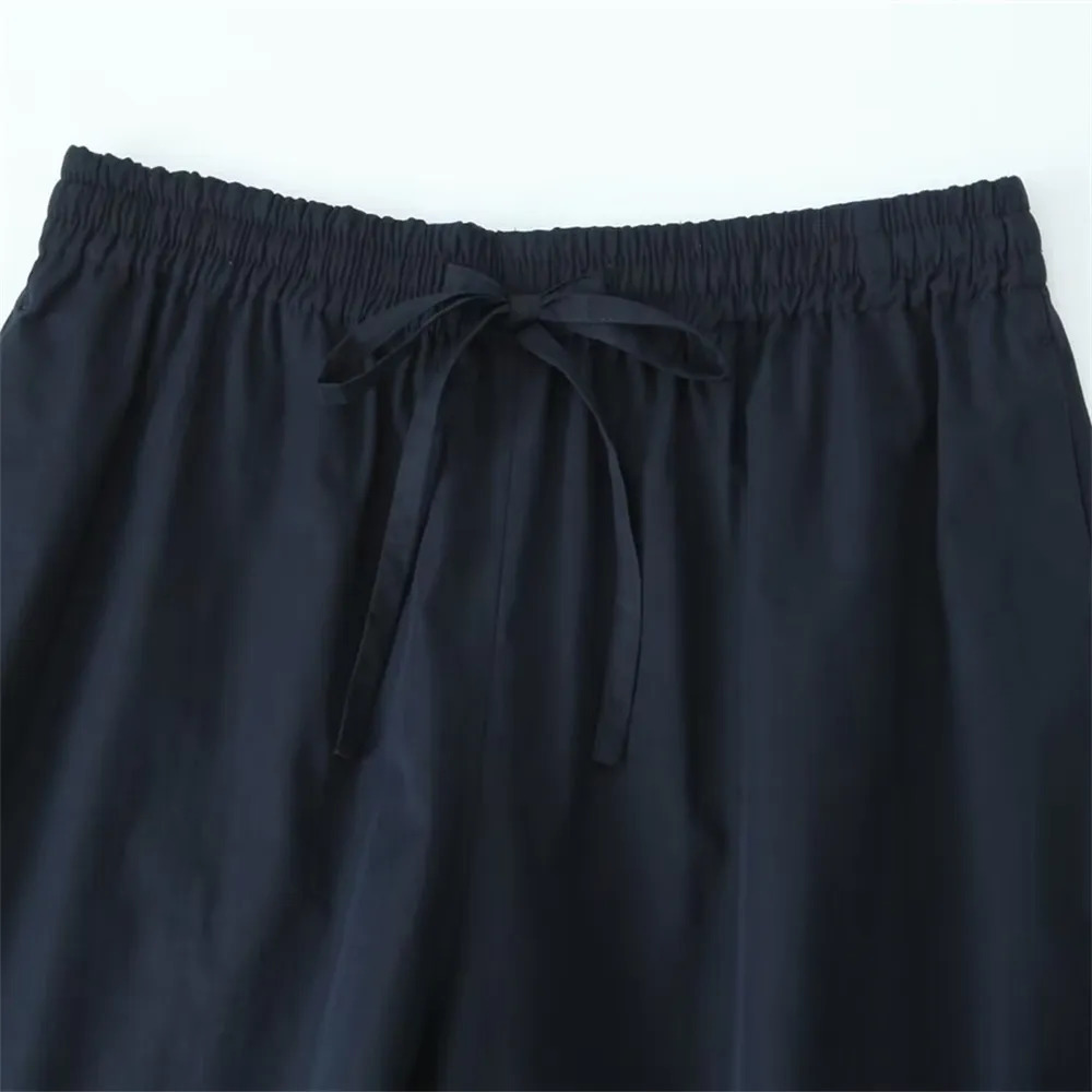 Women s Tracksuits UNIZER 2023 Autumn Fashion Double breasted Long Sleeve Poplin Shirt Mid Waist Wide Leg Pants 231018