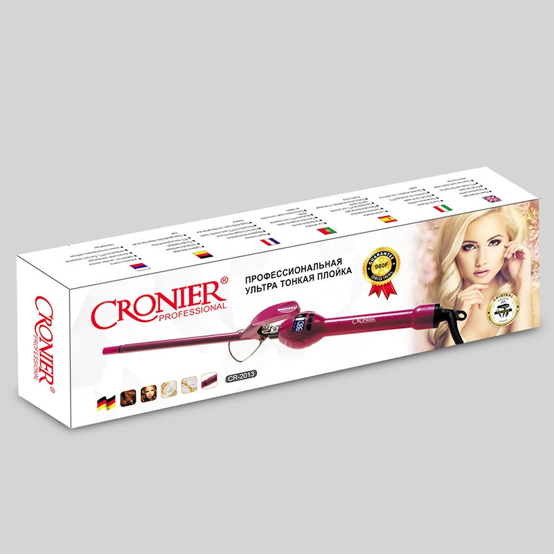 Curling Irons Max 980 Professional Hair Curler Tongs LCD Digital Wand Curling Hair Iron Corrugated Wave Styling Tools 9mm13mm 110-240v 231017