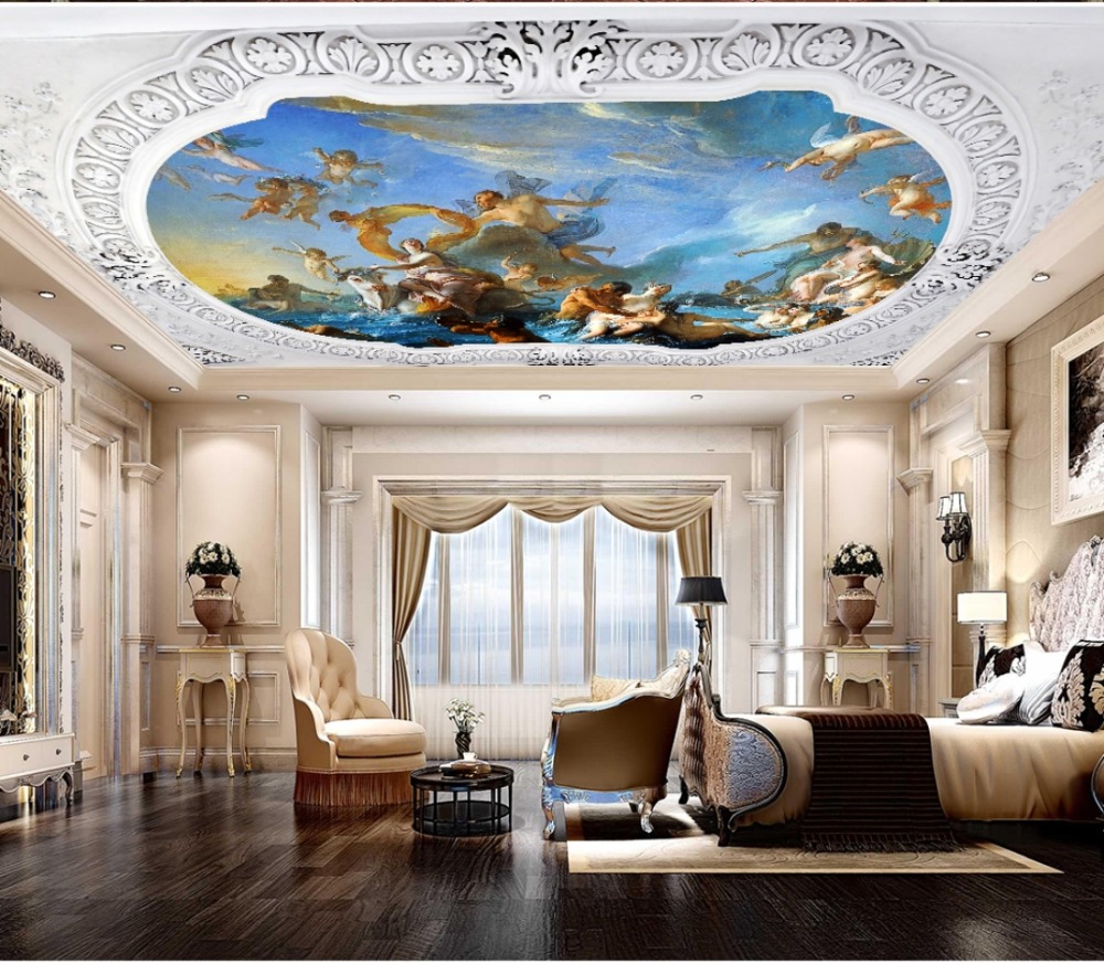 Ceiling Wallpaper Murals Living Room Bedroom Ceiling Mural Decor Europe ceilings angel ceilings