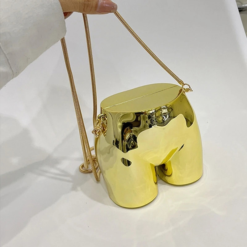 Evening Bags Fun Hip Shape Box Chain Purses and Handbags for Women Fashion Party Clutch Bag Ladies Small Crossbody 231017