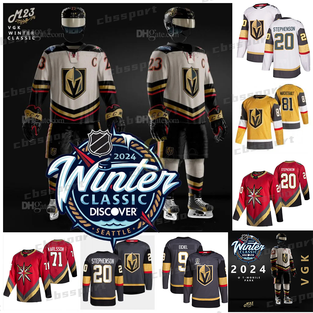 Golden Knights 2024 Winter Classic Jersey Vegas Jack Eichel Mark Stone Jonathan Marchessault William Karlsson Keegan Kolesar Michael Amadio Ivan Barbashev Jersey