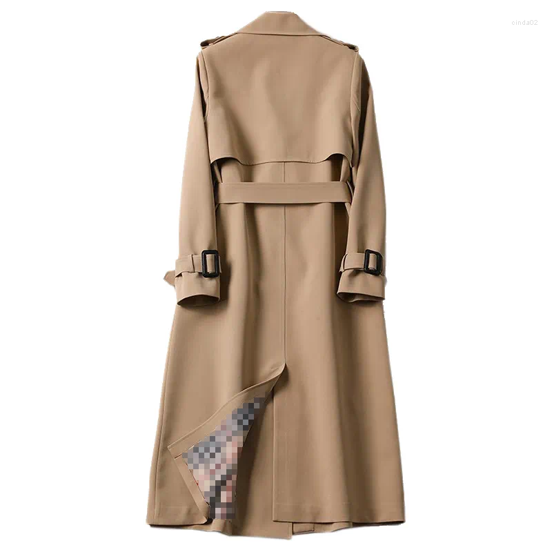 Women's Trench Coats Fashion Womens Jacket Belt Coat Women Double Breasted Mid Long Overcoat Windbreaker Female Jacket Designer Jacket Women