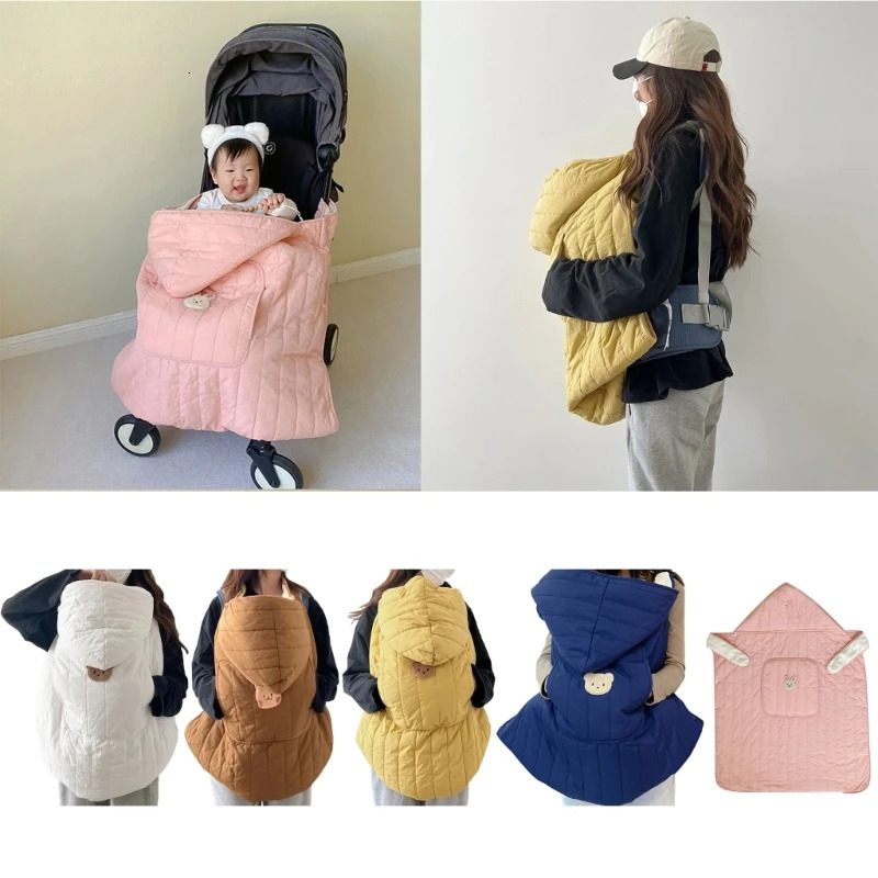 Quilts Stroller Winter Swaddle Blanket Wrap Sleeping Bag for Baby Breathable Outerwear Cloak Blanket Toddler Warm Bedding Quilt 231017