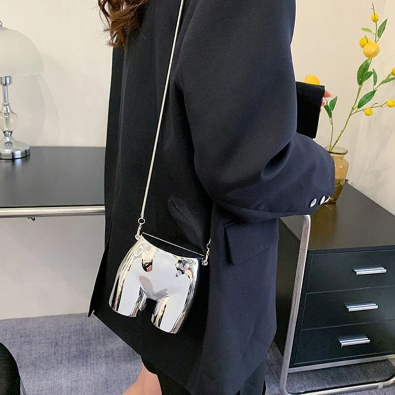 Evening Bags Fun Hip Shape Box Chain Purses and Handbags for Women Fashion Party Clutch Bag Ladies Small Crossbody 231017