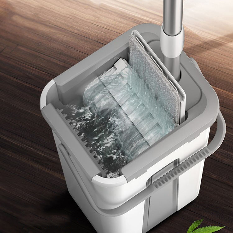Magic Squeeze With Flat Bucket Rotating Mop For Wash or House Home Cleaning Cleaner Easy