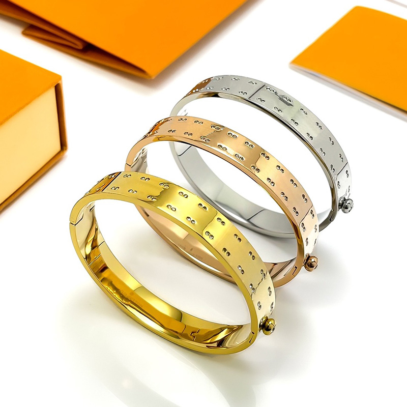Designer Diamond Bracelet Fashion Bangle for Man Woman Bracelets Jewelry 6 Color High Quality