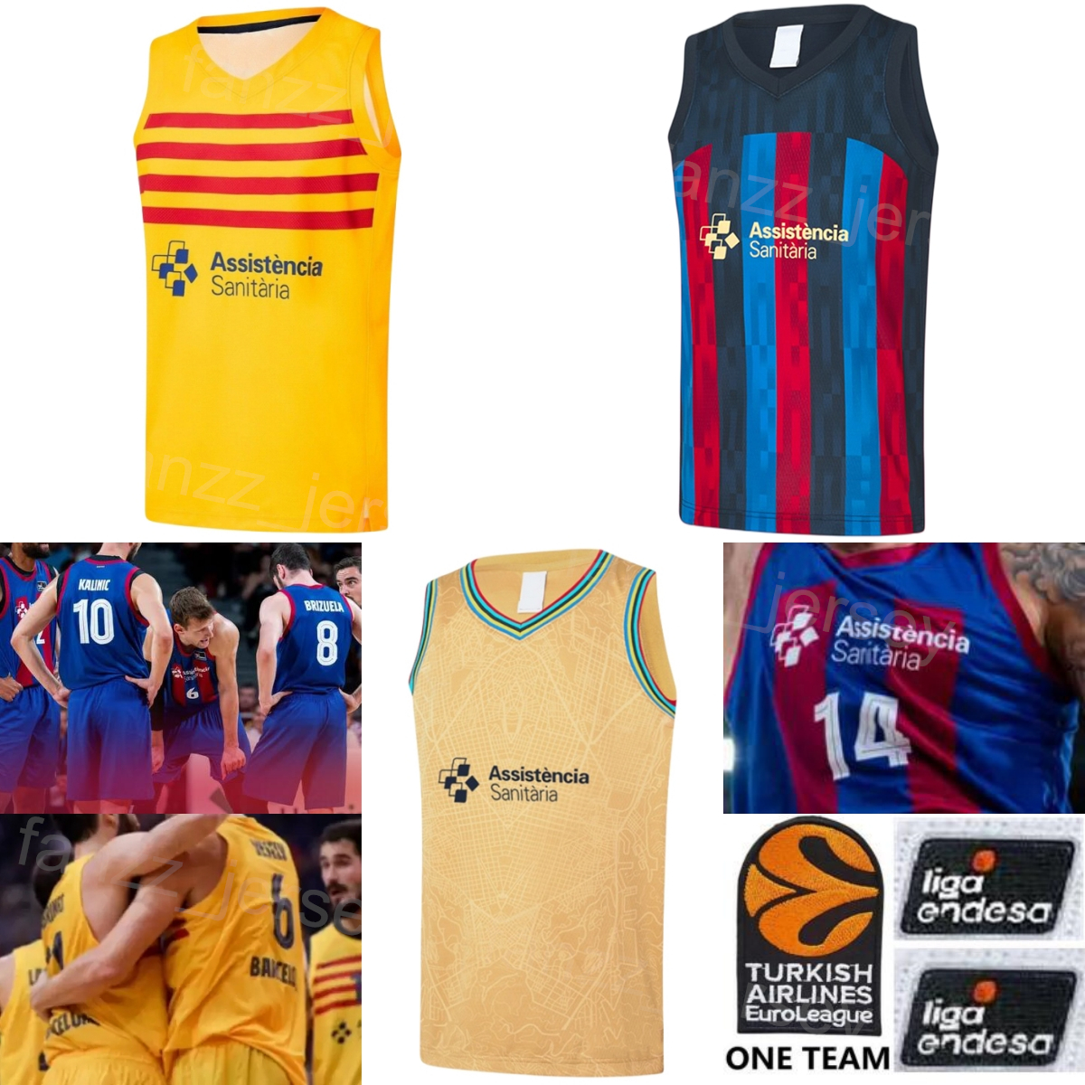 Print Basketball Baloncesto Liga A 11 Juan Carlos Navarro Jersey Barca Lassa 33 Marc Gasol 16 Pau Gasol 19 Leandro Barbosa 9 Ricky Rubio Endesa Shirt Euroleague Men