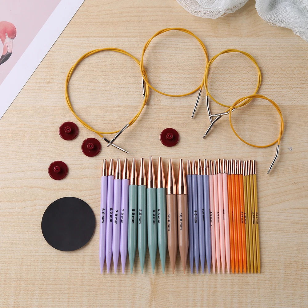 Needle 1311 Pairs Crochet Hook Circular Knitting Needles Set with Case DIY Art Craft Weaving Sewing Stitches Tools 231017