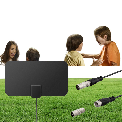 980 Miles 4K Digital HDTV Indoor TV Antenna for Signal Booster TVs Radius Connector Surf Fox Antena DTV Antennas Aerial Black