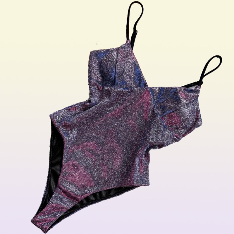 Mix 6 Colors Swimsuit Sexy Shiny High Cut Push Up One Piece Swim Wear Women Swimwear Female Monokini Bather Bathing Suit Lady
