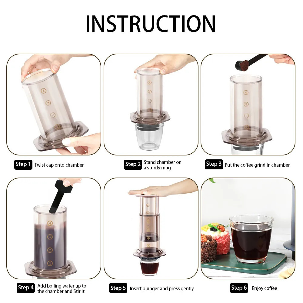 Coffee Pots CAFEMASY Filter Paper Espresso Coffee Maker Machine Portable Cafe French Press CafeCoffee Pot For AeroPress Machine Barista Tool 231018