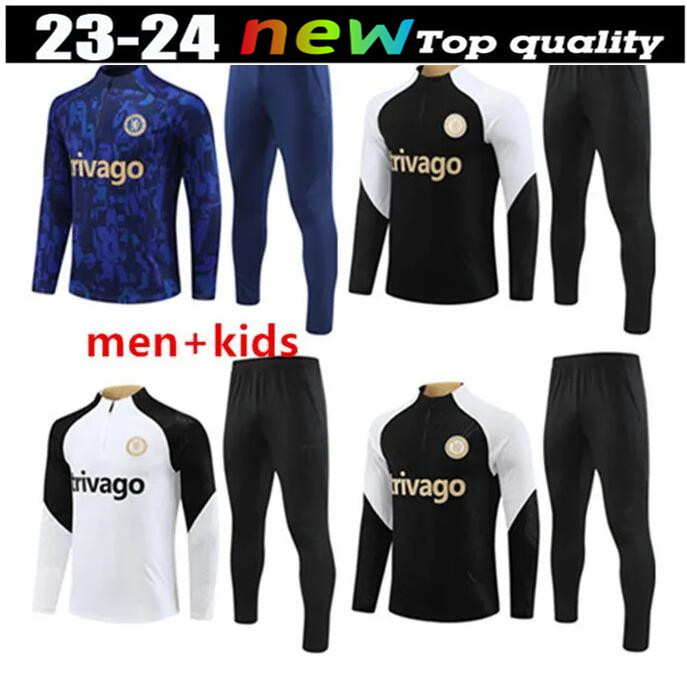 2023 2024 Chelsea tracksuit ZIYECH cfc Training suit soccer tracksuits 23 24 JORGINHO Half Zip tracksuit football set survetement