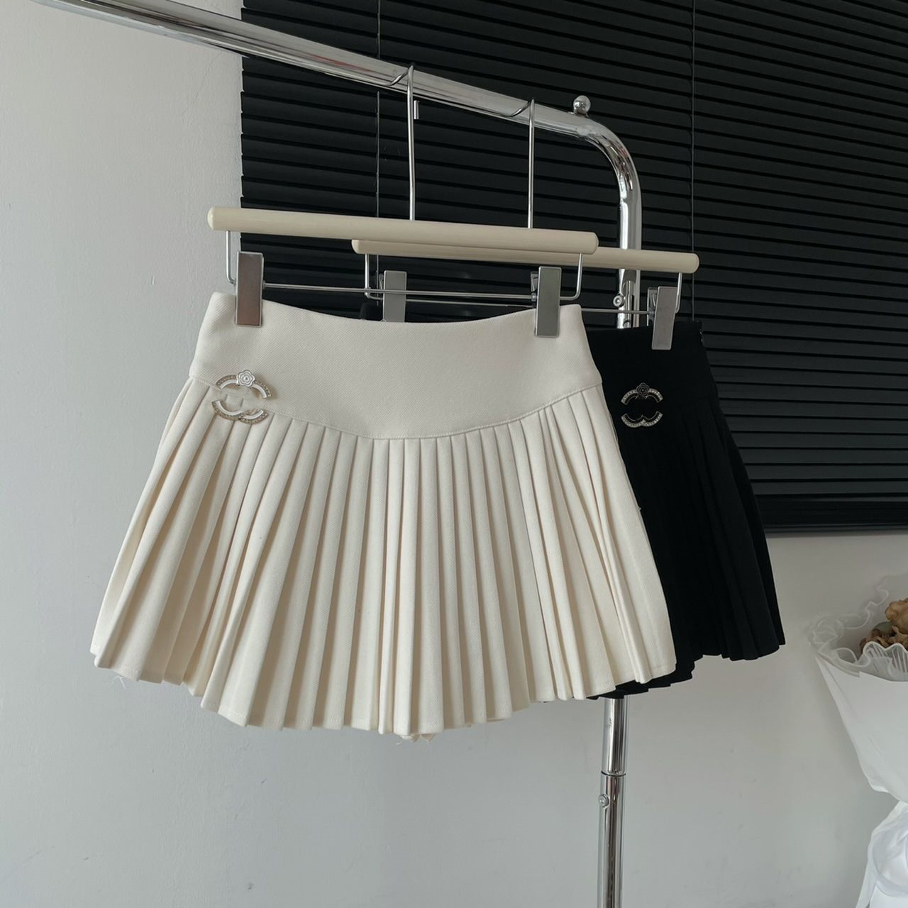 Pleated A-Line Skirt With Shorts, Designer Skort For Golf Or Tennis 635f