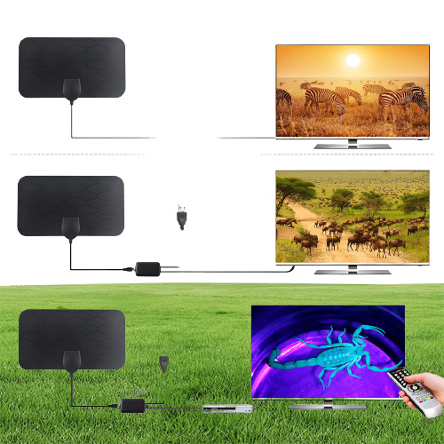 Protable 4K Digital 1080p DVBT2 TV Antenna Booster 50 Miles HDTV For RV Outdoor Indoor Car Antenna